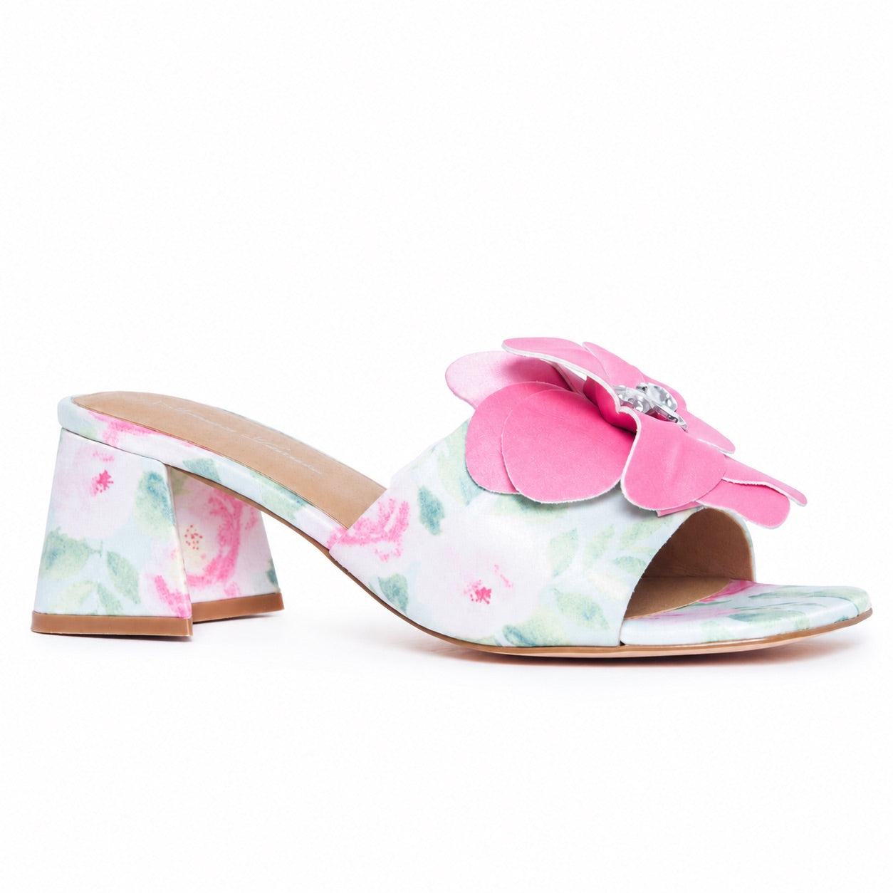 BONNIE Mule | Multi-Color Floral Slide-On Heel
