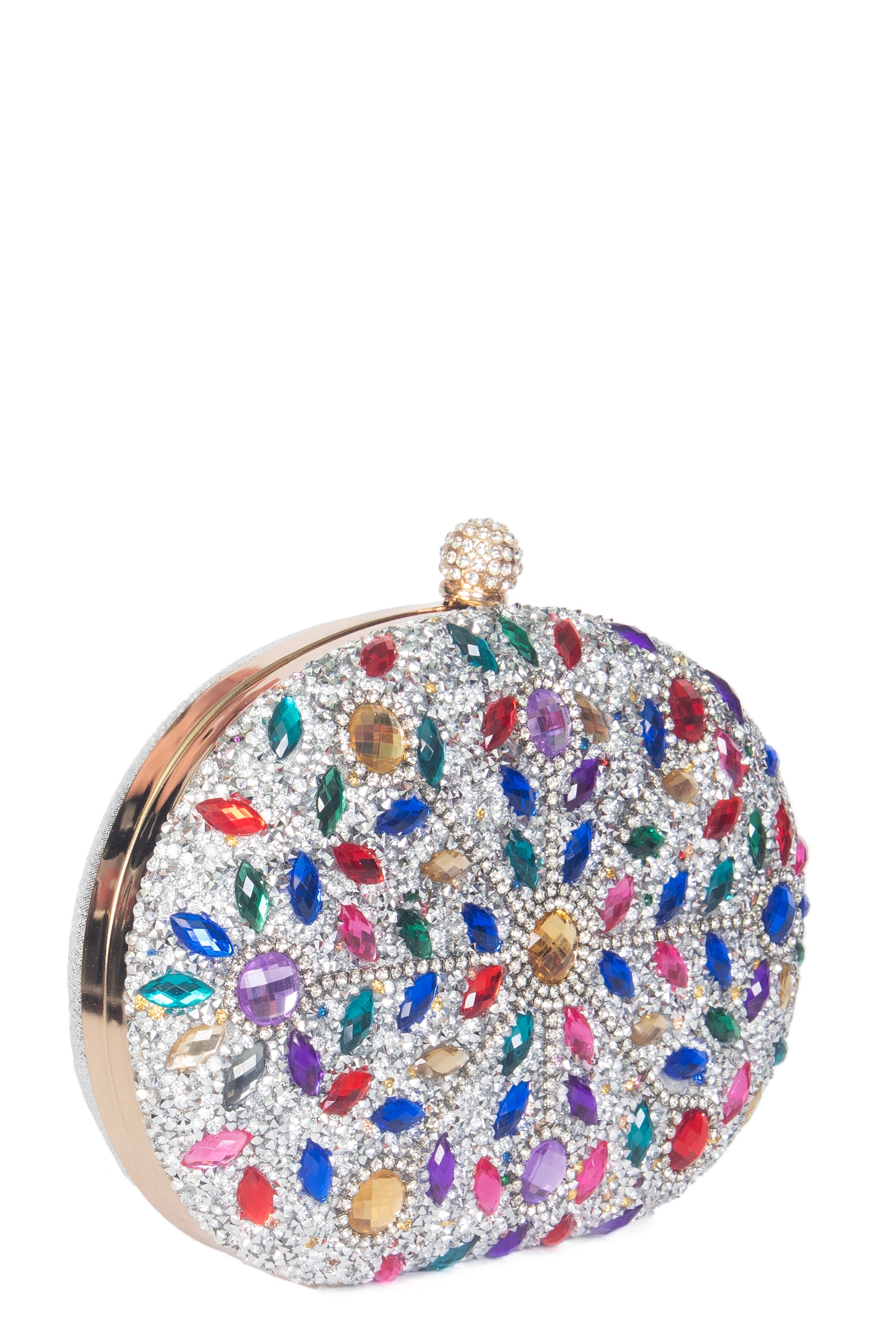 CANDICE Clutch | Multicolor Rhinestone Evening Bag