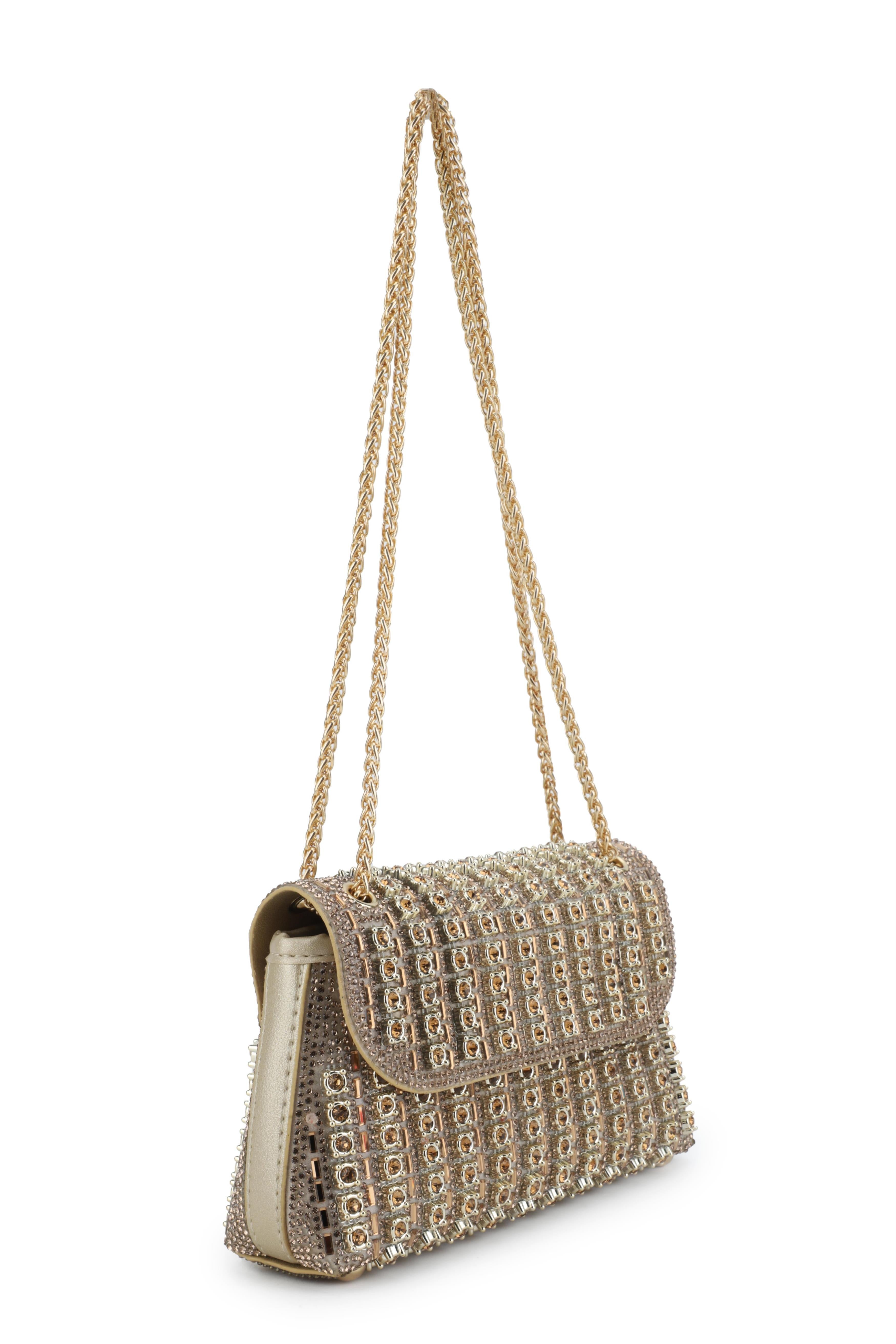 Celine Rhinestone Flap Bag | Luxury Rhinestone Shoulder Bag