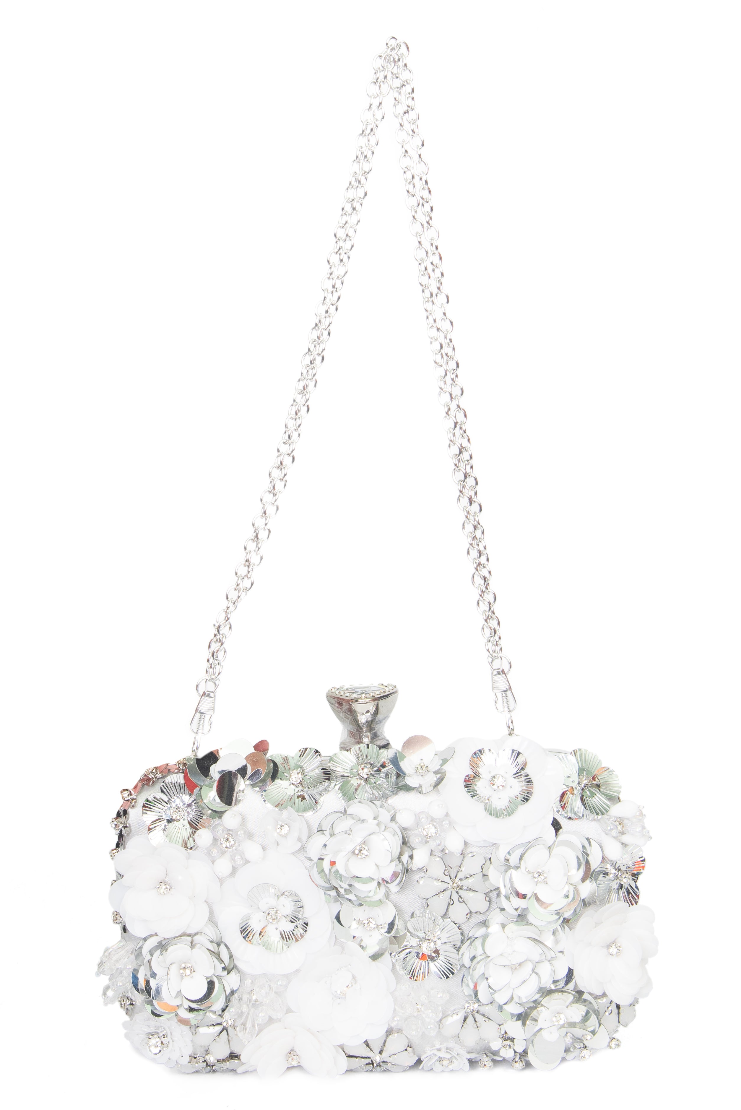 FLOWER Clutch | Rhinestone Floral Evening Bag