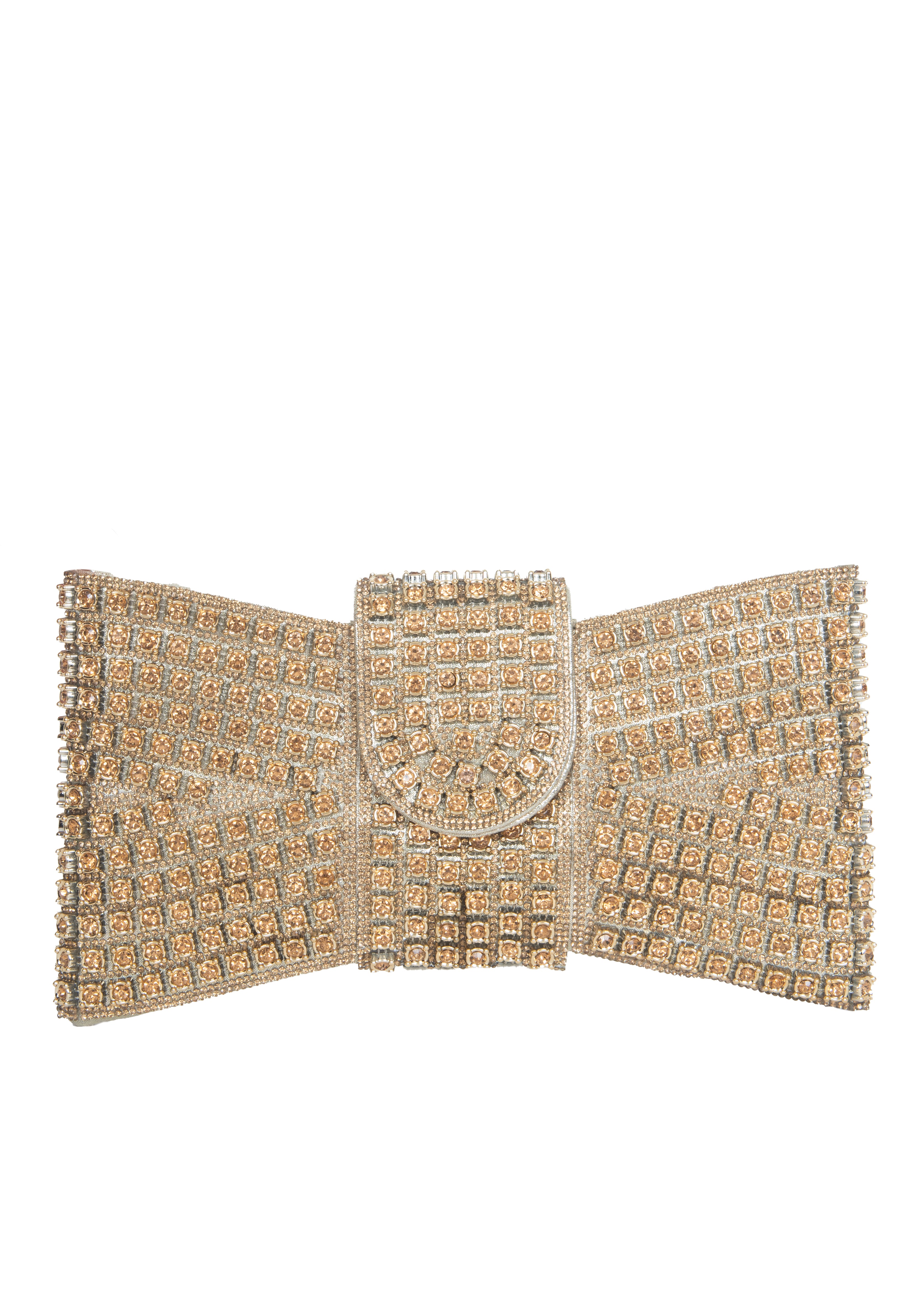 SHERIE Clutch | Rhinestone Bow Evening Bag