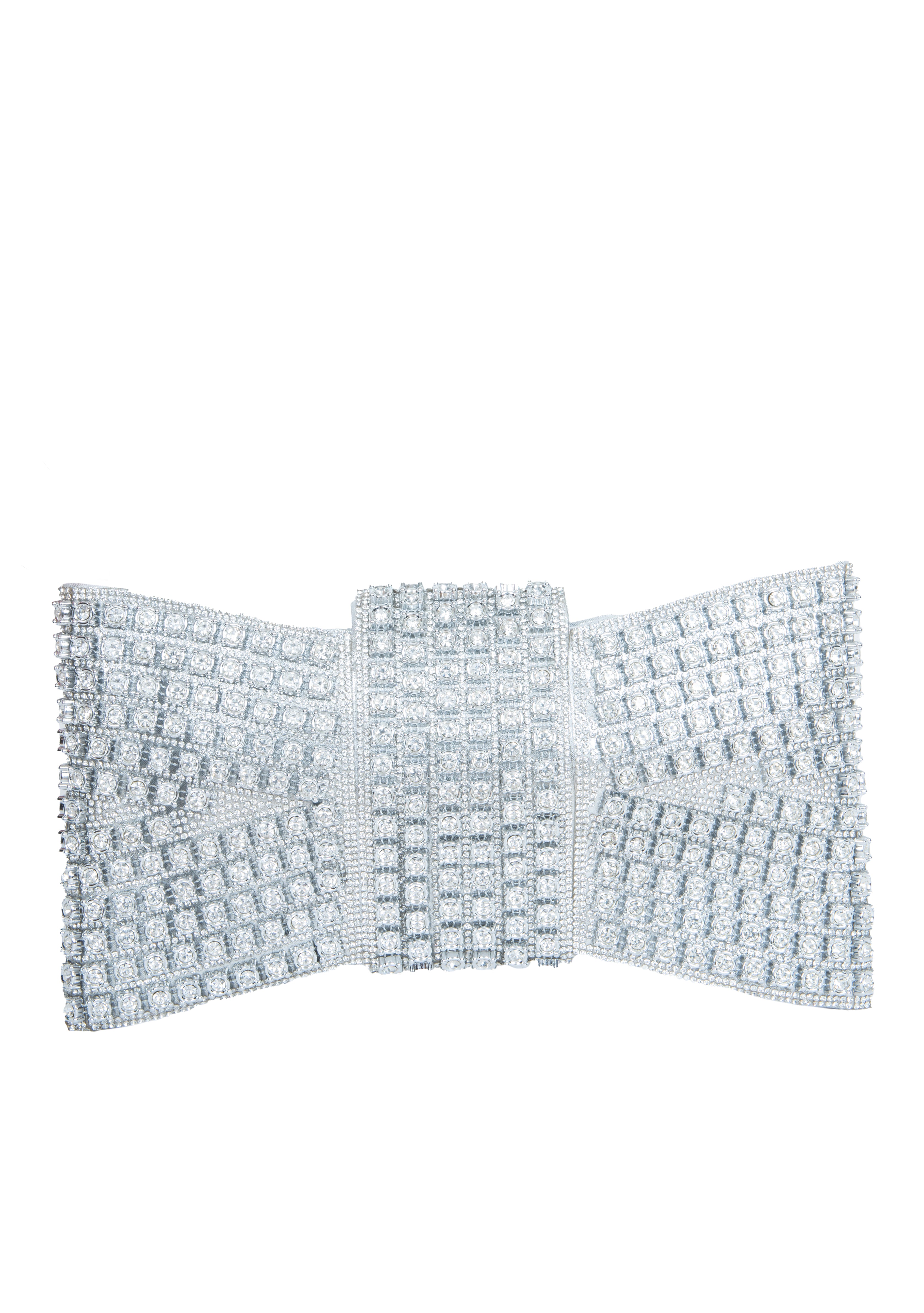 SHERIE Clutch | Rhinestone Bow Evening Bag