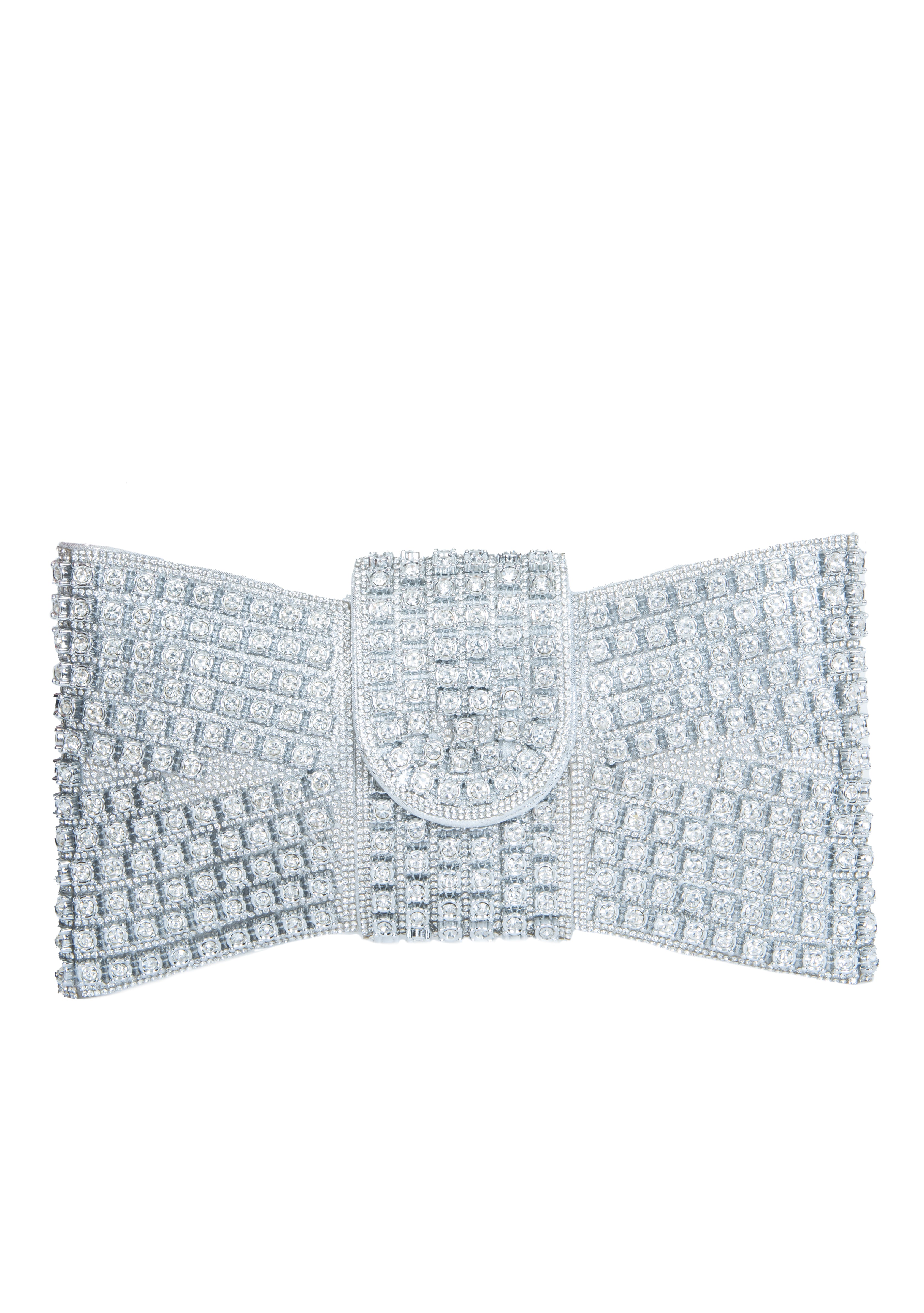 SHERIE Clutch | Rhinestone Bow Evening Bag
