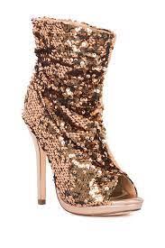 Peep toe sequin clearance booties