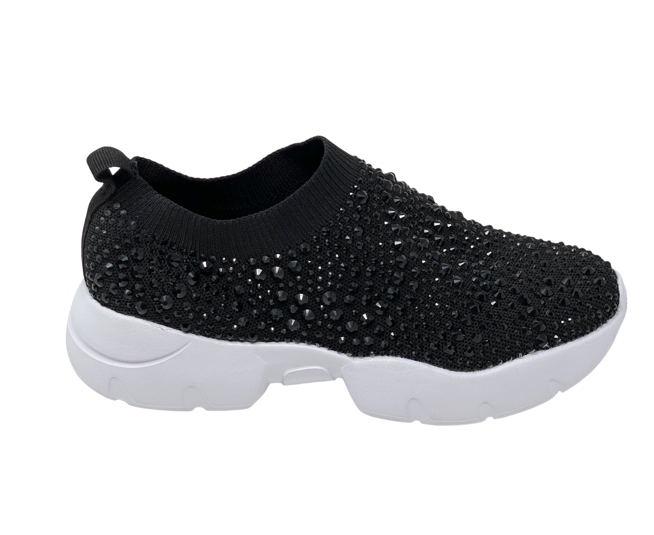 Women's glitter sock shoes shiny rhinestone tennis shoes fashion sneakers