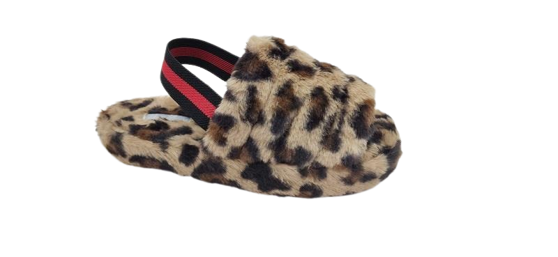 Leopard print kids discount slippers