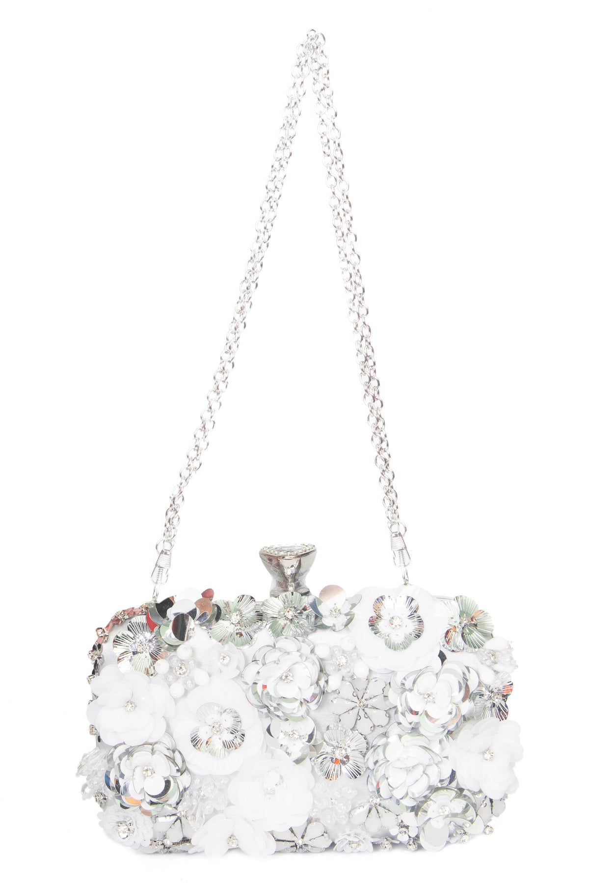 FLOWER Clutch | Rhinestone Floral Evening Bag