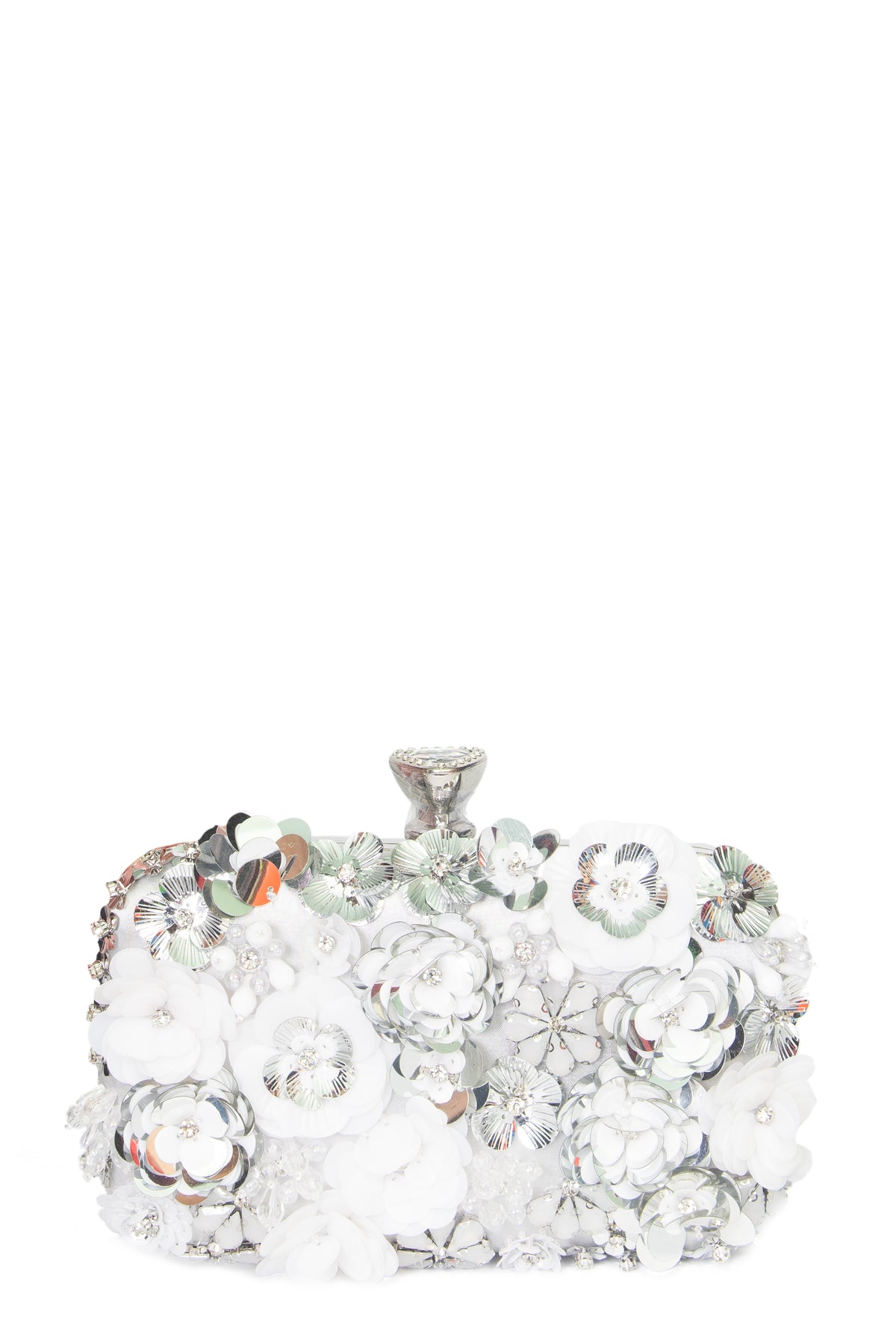 FLOWER Clutch | Rhinestone Floral Evening Bag
