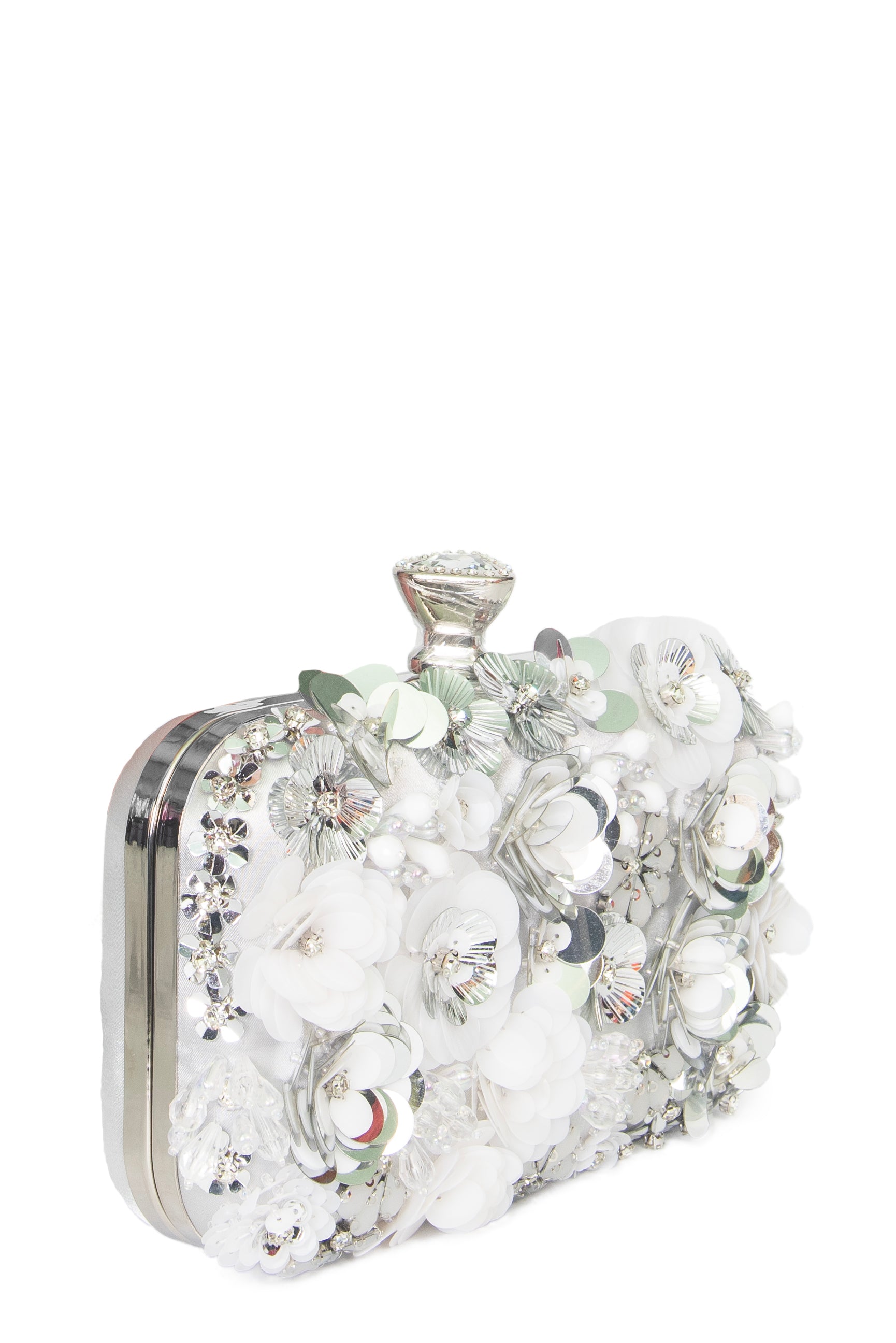 FLOWER Clutch | Rhinestone Floral Evening Bag