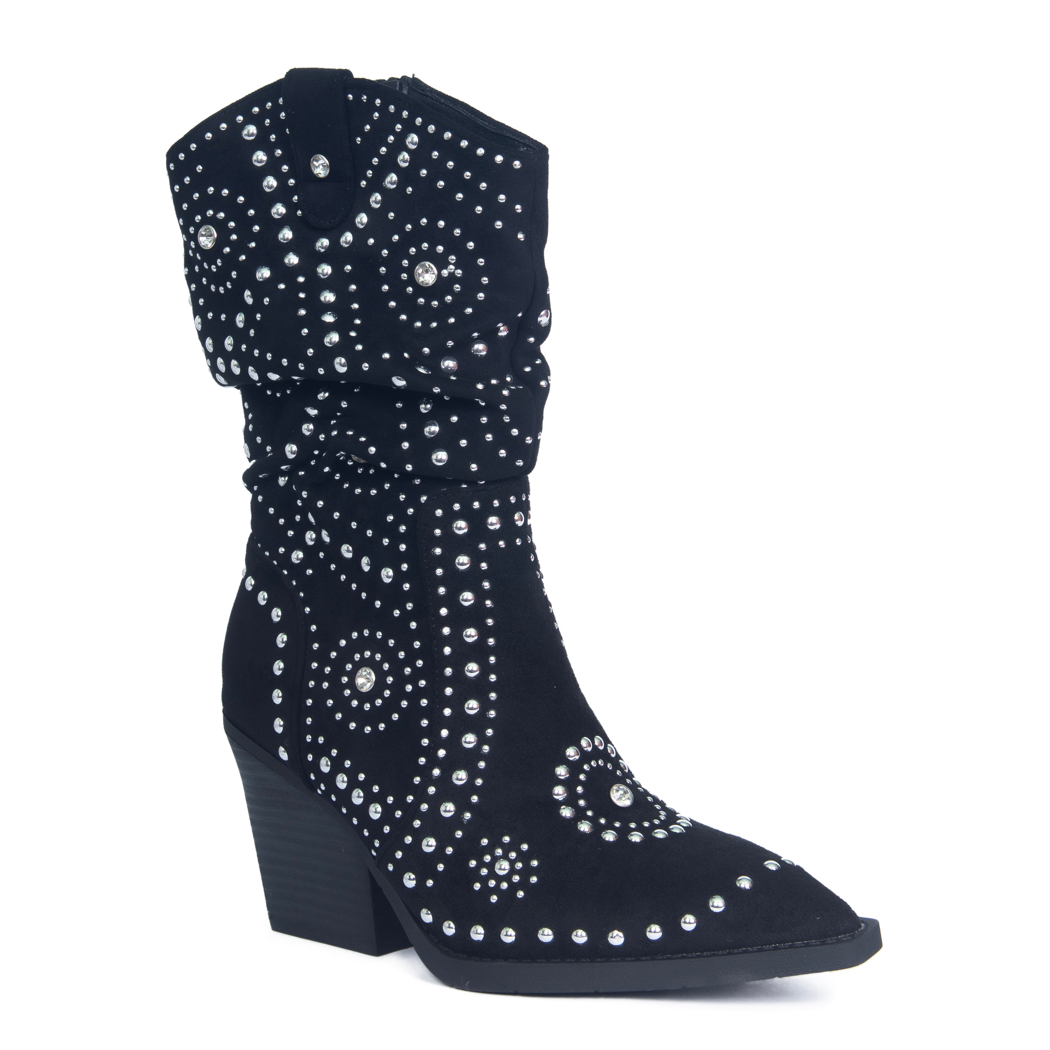 LINSEY Boot | Rhinestone Western Denim Boot | LaurenLorraine