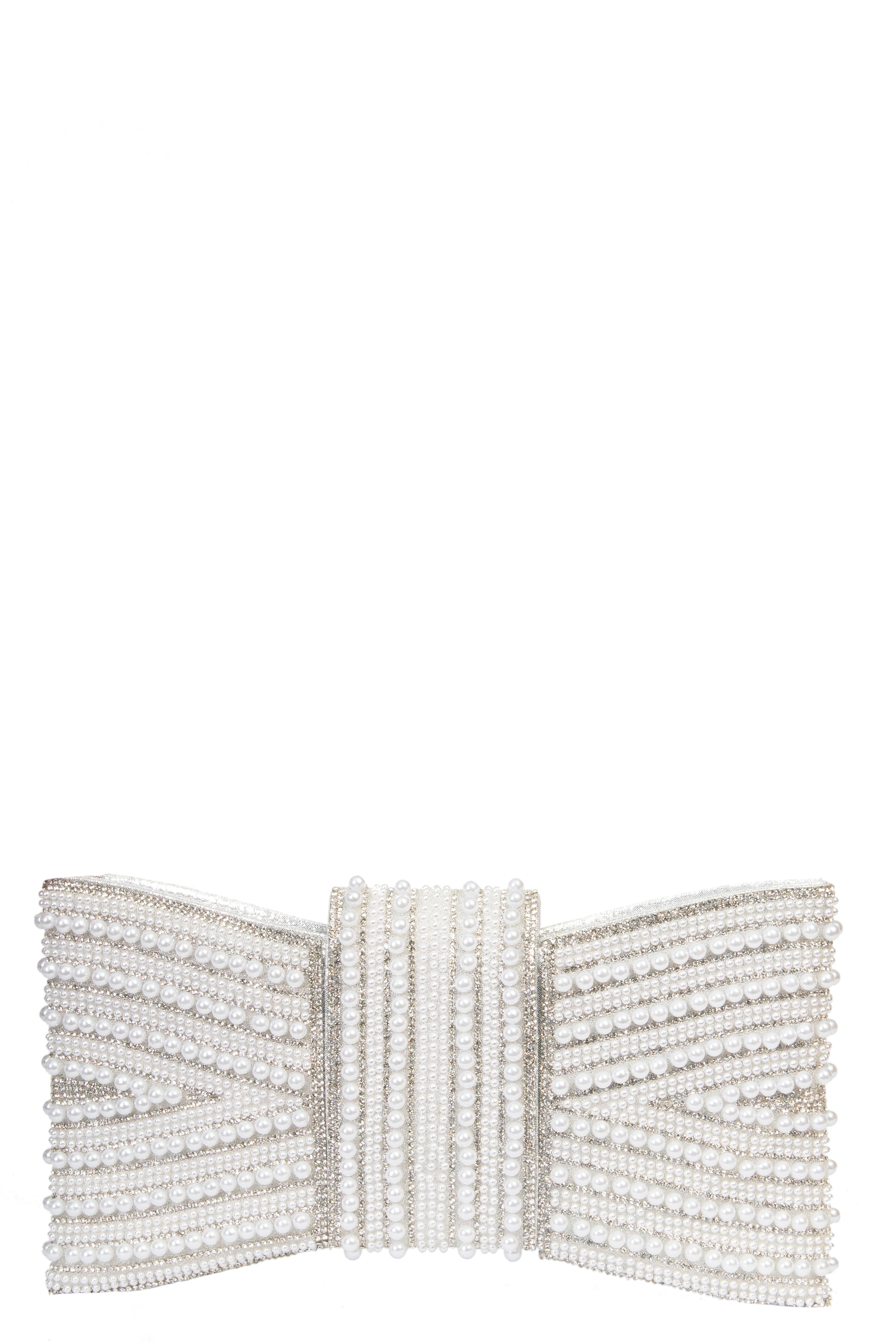 SHERIE Clutch | Rhinestone Bow Evening Bag